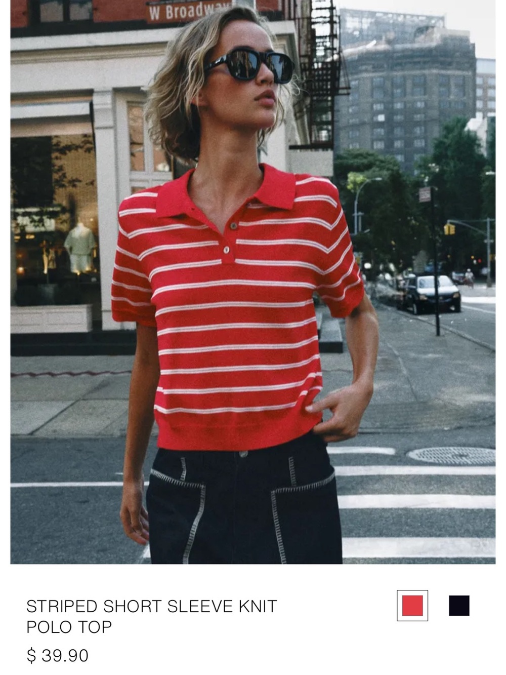 NWT ZARA striped knit polo size xl